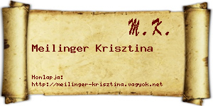 Meilinger Krisztina névjegykártya